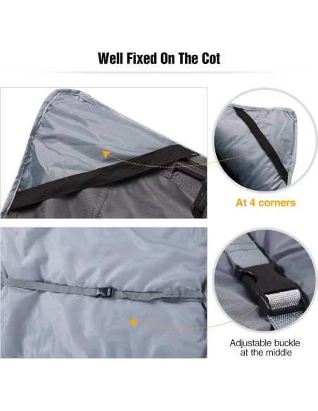 Almohadilla de Cama Plegable REDCAMP 190.5x73.7cm Algodón Marrón