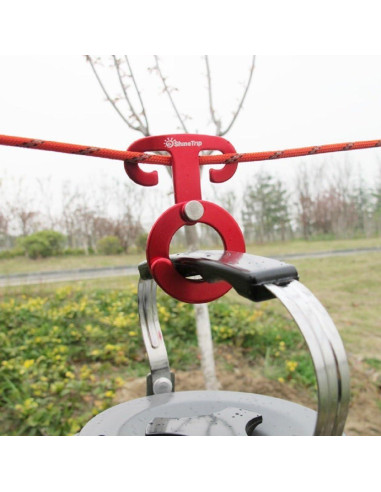 5 Ganchos de Cuerda de Aluminio Aibote para Camping 6.1cm