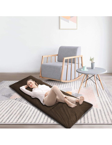 Almohadilla de Cama Plegable REDCAMP 190.5x73.7cm Algodón Marrón