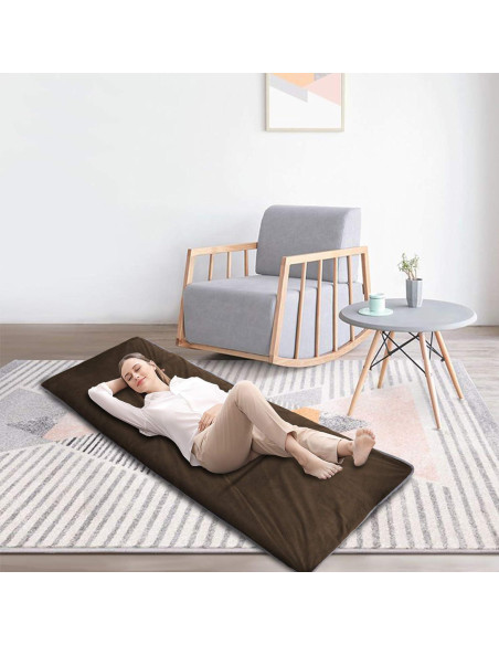 Almohadilla de Cama Plegable REDCAMP 190.5x73.7cm Algodón Marrón