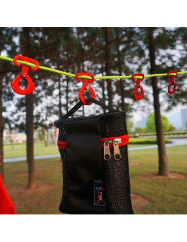 5 Ganchos de Cuerda de Aluminio Aibote para Camping 6.1cm