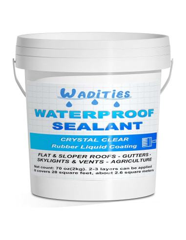 Sellador Impermeable Transparente 2L Wadities para Paredes y Techos