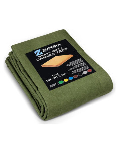 Lona Resistente Zuperia 3.05x3.66m Verde Oliva con Ojetes
