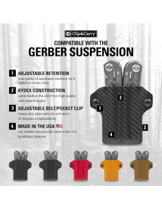 Funda Kydex Clip & Carry para Multiherramienta Gerber Suspension 2