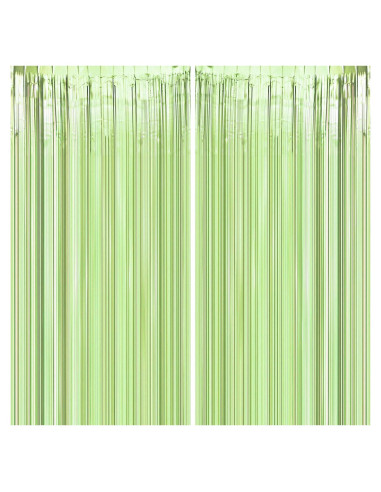 Cortinas de Flecos de Papel de Aluminio Verde JUICY MOOM 0.97m x 3m