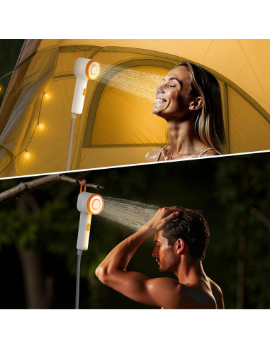 Ducha de Camping Portátil M KARMATER con Filtración y Luz LED
