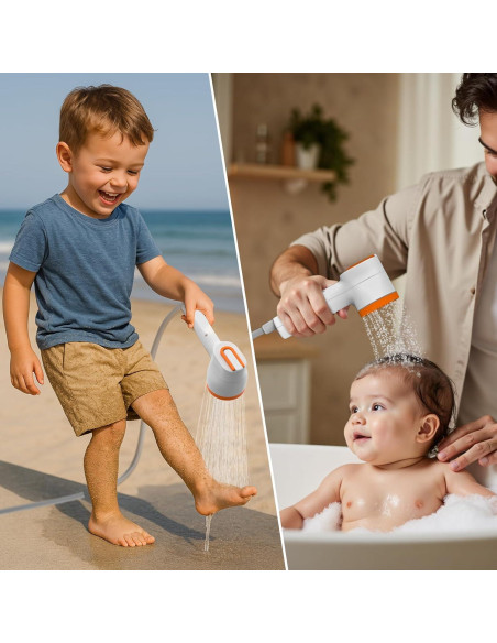 Ducha de Camping Portátil M KARMATER con Filtración y Luz LED