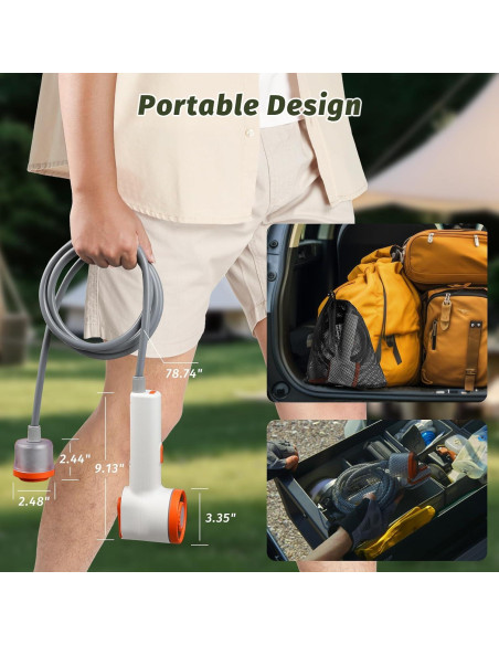 Ducha de Camping Portátil Clirass Vibe 2500mAh IPX6 con Luz