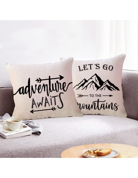 Funda de Cojín Decorativa Aventura ULOVE AMATE Set de 2 45x45cm