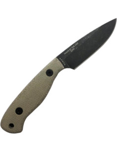 Cuchilla Fija ESEE JG3 Óxido Negro con Funda de Cuero 2