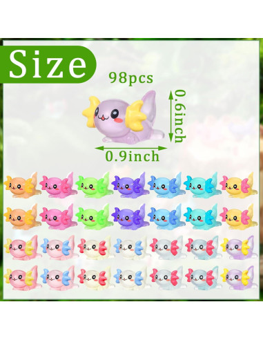 98 Mini Figuras de Axolote Luminiscentes Sonwyoung - Resina