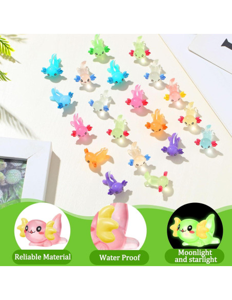 98 Mini Figuras de Axolote Luminiscentes Sonwyoung - Resina