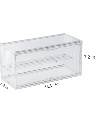 Caja de Exhibición Acrílica KHNR 2 Capas con Puerta Magnética