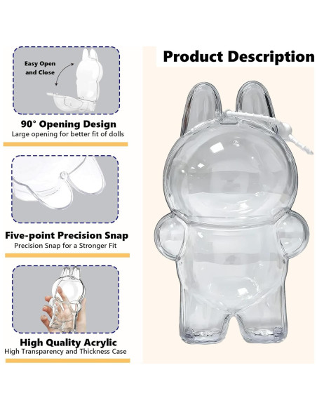 Funda Protectora Acrílica EAVAN para Figuras de Pie 17cm - 2 Pcs