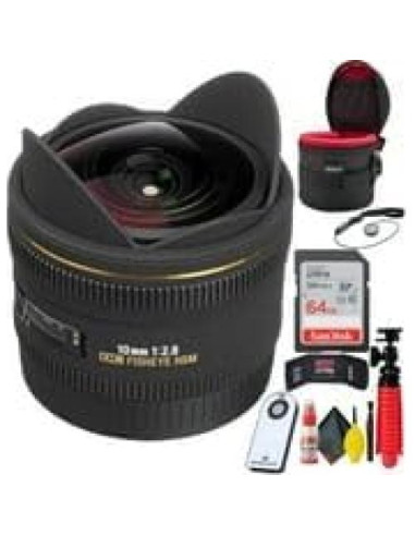 Lente Ojo de Pez Sigma 10mm f/2.8 EX DC HSM + Accesorios