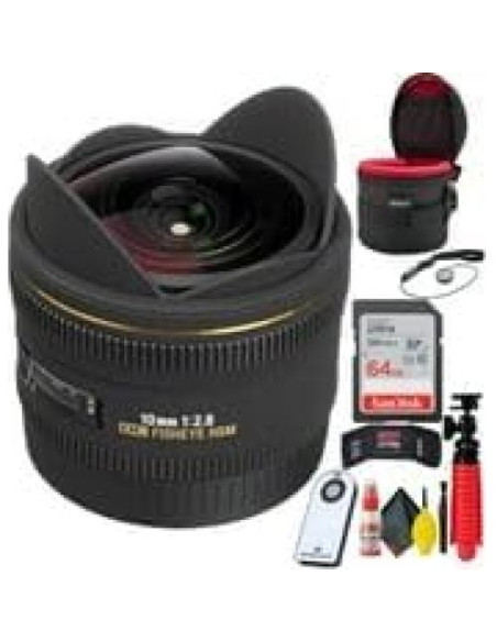 Lente Ojo de Pez Sigma 10mm f/2.8 EX DC HSM + Accesorios