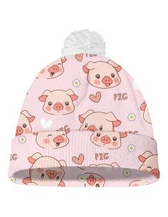 Gorro de Invierno para Bebés Yruonazao con Pompon - Cerdo Lindo