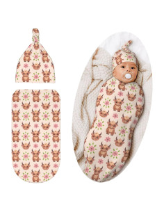 Manta de Envolver para Bebé Qwalnely Vaca de las Tierras Altas