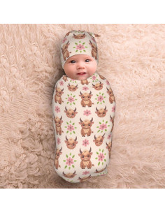 Manta de Envolver para Bebé Qwalnely Vaca de las Tierras Altas 2