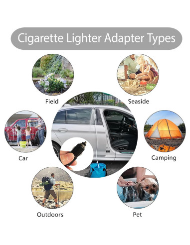 Ducha portátil Iron Hammer 12V alta presión para camping