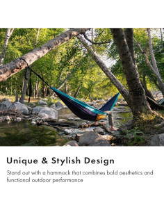 Hamaca Doble Suparpine II WHTE MOSS Azul Profundo 0.95 kg 2