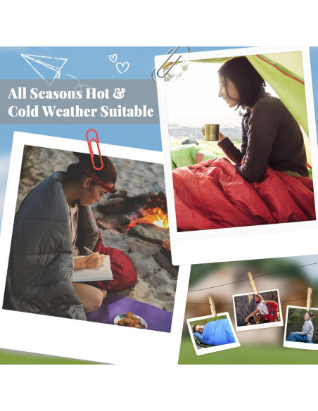 Paquete de 6 Sacos de Dormir Tewloss Algodón 4 Estaciones 210x76cm Paquete de 6 Sacos de Dormir Tewloss Algodón 4 Estaciones 210x76cm