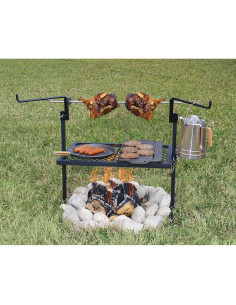 Parrilla de Camping Texsport con Rotisserie Ajustable 61x40.6 cm 2
