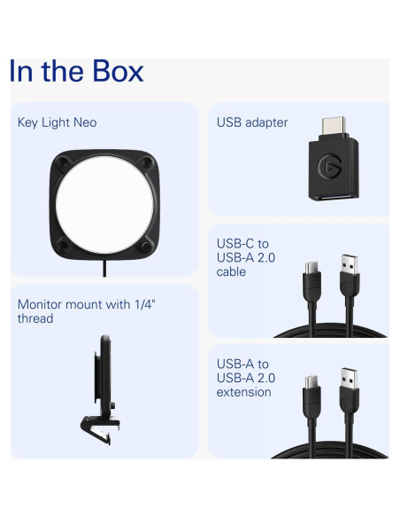 Elgato Key Light Neo Negro - Luz Profesional para Videollamadas