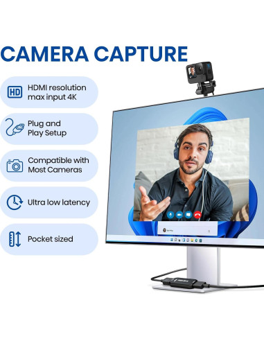 Cam Link 4K - Tarjeta de Captura Externa HDMI a USB 3.0