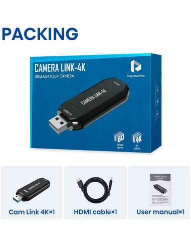 Cam Link 4K - Tarjeta de Captura Externa HDMI a USB 3.0