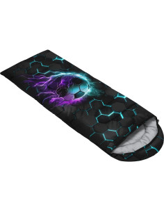 Saco de dormir UEVBF para niños, impermeable y compacto 228.6x81.3 cm 2