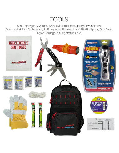 Kit de Supervivencia Ready America 70481 para 2 Personas