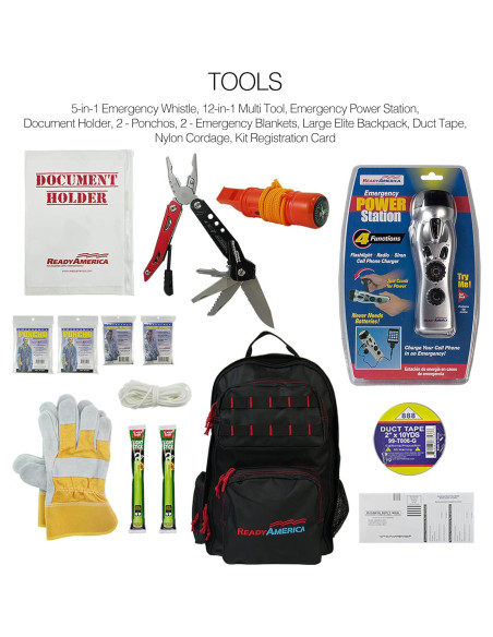 Kit de Supervivencia Ready America 70481 para 2 Personas
