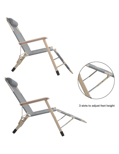 Sillas de Patio Plegables Lucky Tree - Juego de 2, Ajustables