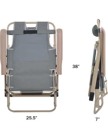 Sillas de Patio Plegables Lucky Tree - Juego de 2, Ajustables