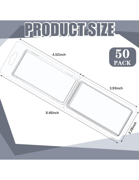 Cajas Protectores de Plástico Blister Wesiti 50 Pcs para Figuras