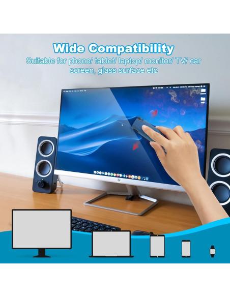 Limpiador de Pantallas 3-en-1 Acuvar con Spray y Paño Microfibra