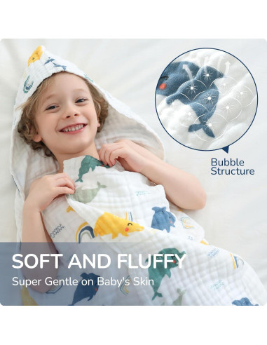 Toalla con Capucha para Niños usbettas 109.22x109.22 cm Algodón