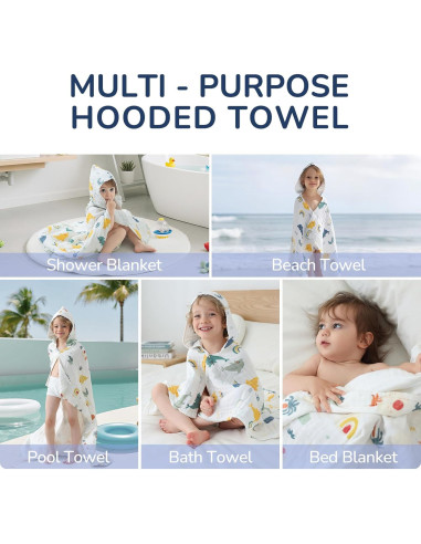 Toalla con Capucha para Niños usbettas 109.22x109.22 cm Algodón