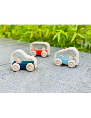 PlanToys Vroom Truck Juguete de Empuje de Madera Ecológico