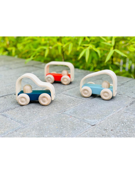 PlanToys Vroom Truck Juguete de Empuje de Madera Ecológico