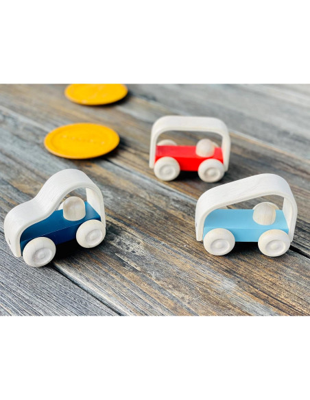 PlanToys Vroom Truck Juguete de Empuje de Madera Ecológico