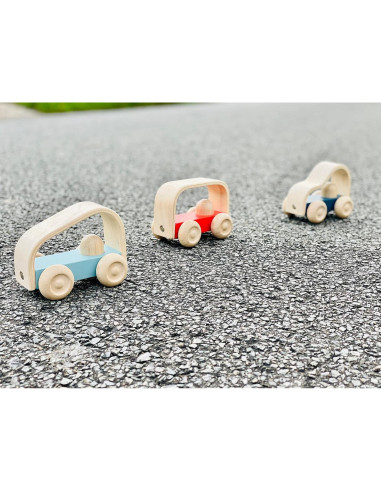 PlanToys Vroom Truck Juguete de Empuje de Madera Ecológico