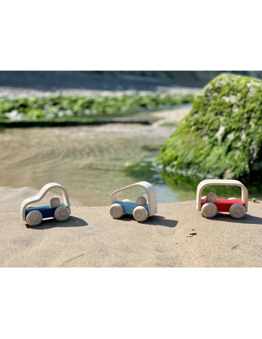 PlanToys Vroom Truck Juguete de Empuje de Madera Ecológico