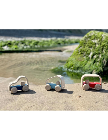 PlanToys Vroom Truck Juguete de Empuje de Madera Ecológico