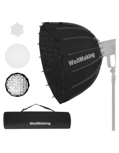 Softbox Parabólico Dodecágono WELLMAKING 65cm 16K con Difusores