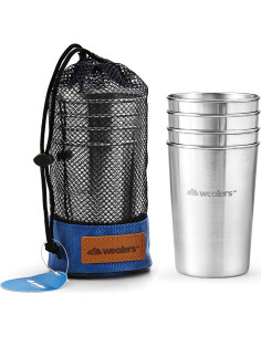 Juego de Vasos de Acero Inoxidable Wealers para Bebidas Frías 2