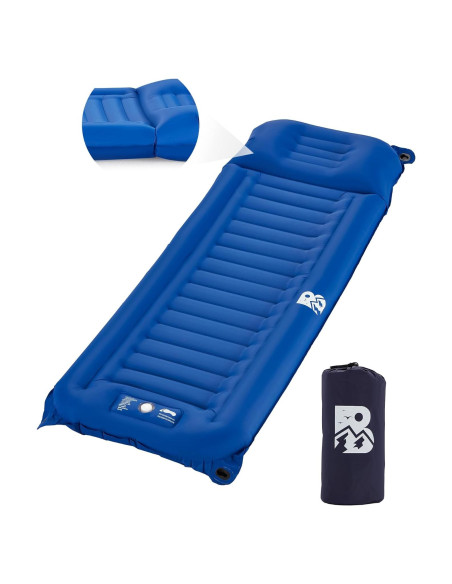 Colchoneta Autoinflable BUPPLEE 6" con Almohada y Bomba