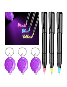 Bolígrafos de Tinta Invisible con Luz UV KLUMUKE - 3 Piezas