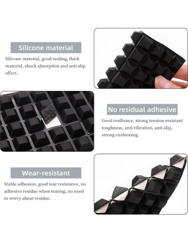 120 Calcomanías Elevadas para Teclado VEINARDYL - Negro Trapezoidal